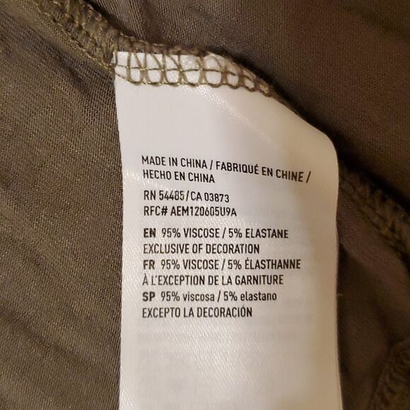 NWT American Eagle Soft & Sexy olive green top size Medium - Picture 7 of 7